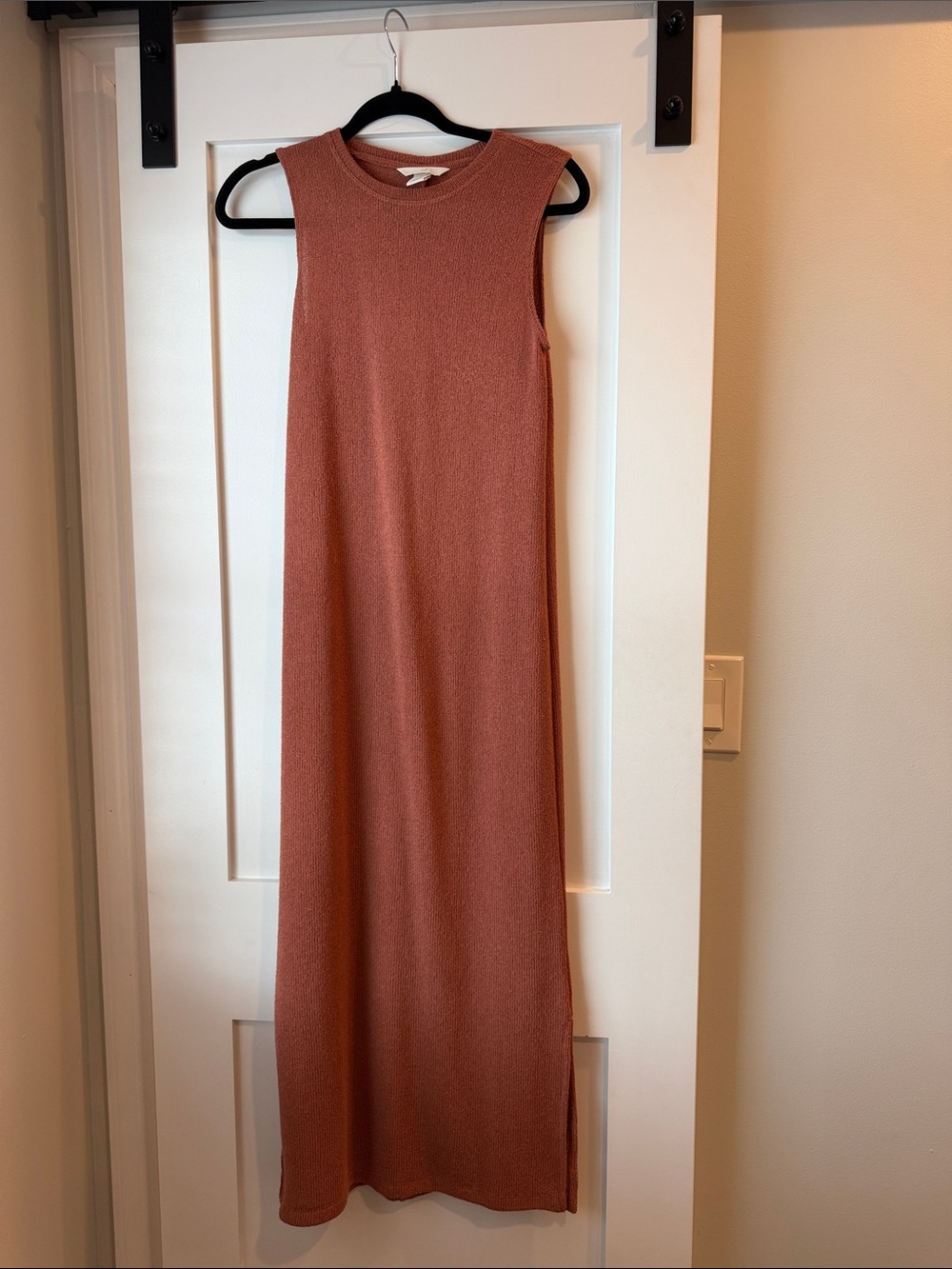H&M Sleeveless Rust Knit Maxi Dress